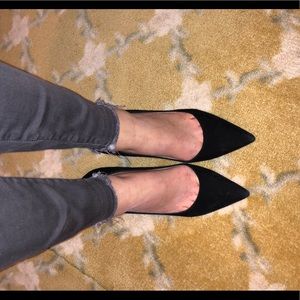 Marc Fisher Black Suede Zala Pointed Toe Pumps
